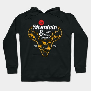 Outdoor Mountain River Moose | Wild Forest Elk Hoodie